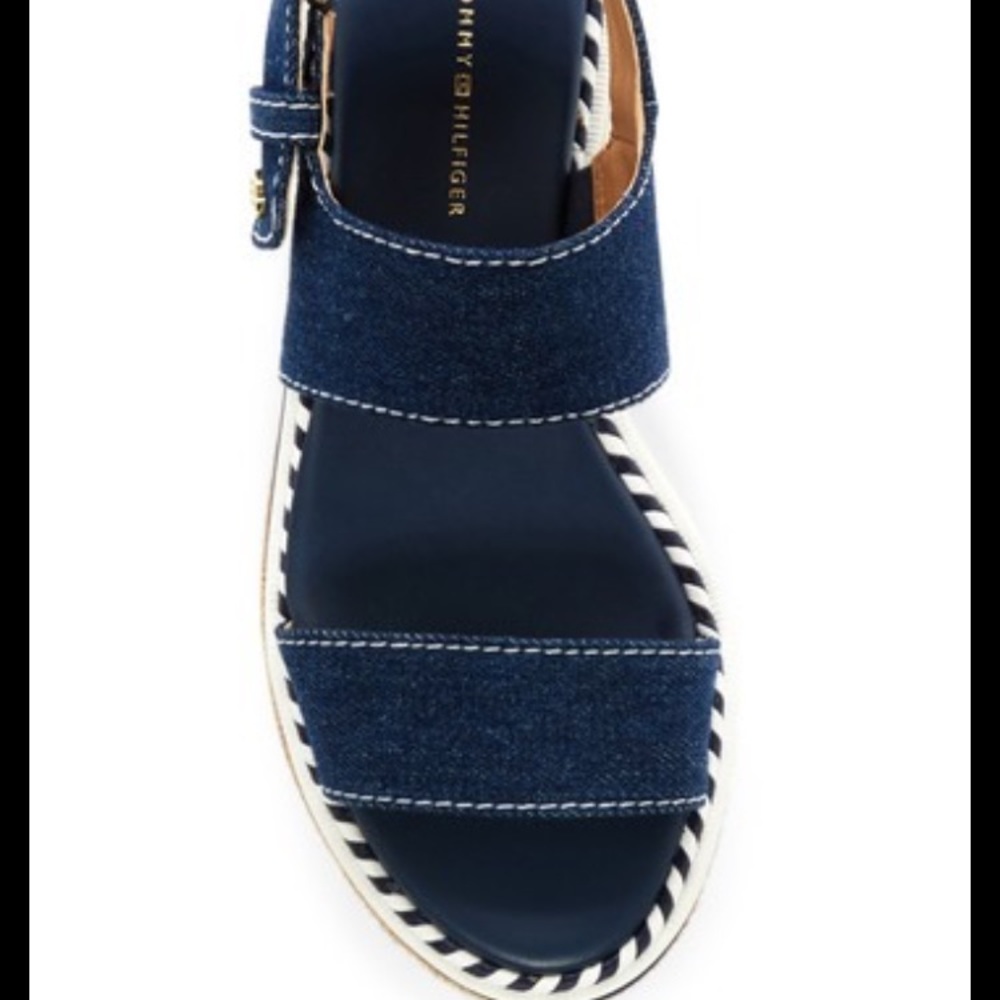 Tommy Hilfiger women’s twMadie Sandal blue sz 10 - Picture 7 of 7